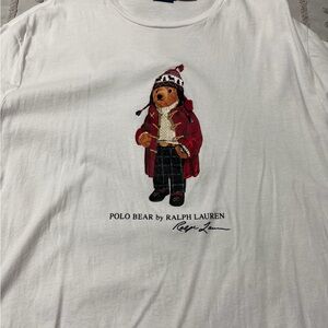 Ralph Lauren men’s  White short  Sleeve with Polo Bear